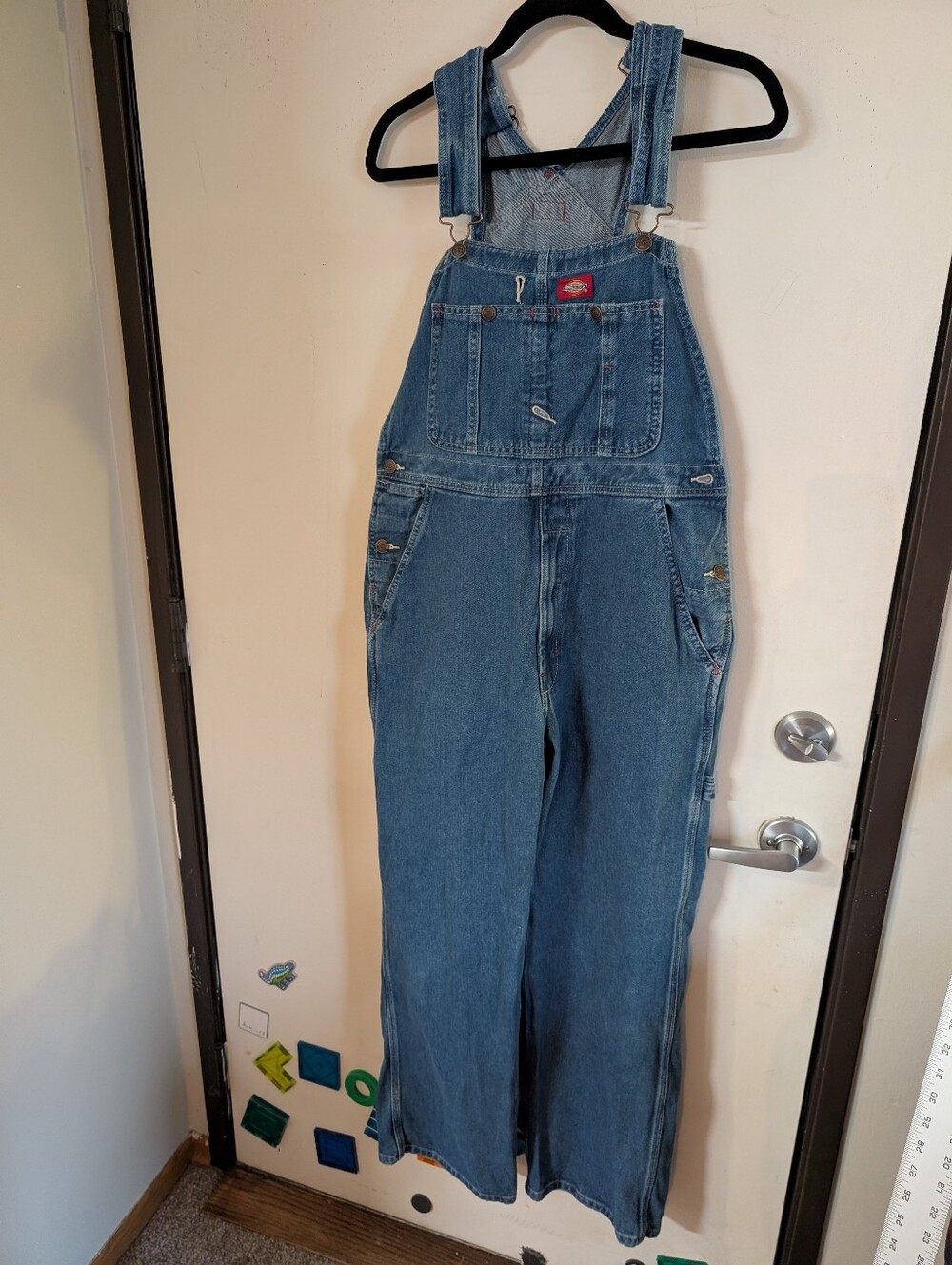 Dickies Men's Blue Denim Overalls